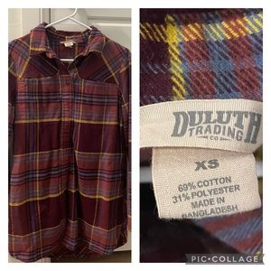 Duluth women’s flannel size xs
